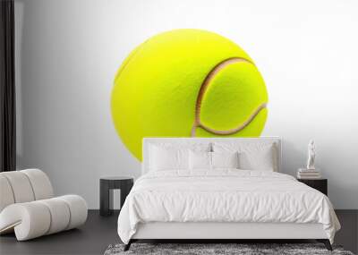 Ace Attitude Serving Up Success with the Tennis Ball on White or PNG Transparent Background Wall mural