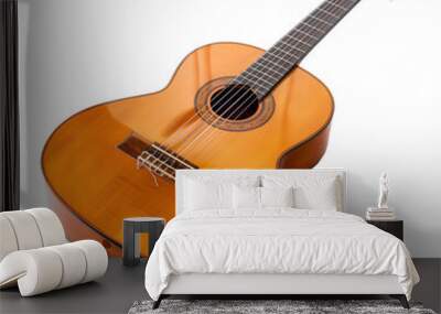 acoustic guitar isolated on white background Wall mural