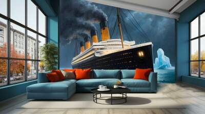 ship in the sea titanic  Wall mural