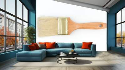 Isolated Paint Brush with Wood Holder Wall mural