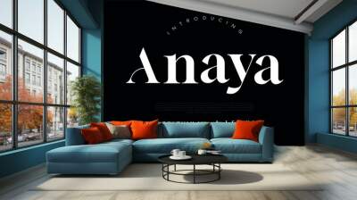 Anaya Abstract modern urban alphabet fonts. Typography sport, technology, fashion, digital, future creative logo font. vector illustration Pro Vector Wall mural