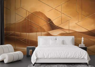 background with lines Wall mural