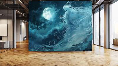 background with smoke Wall mural