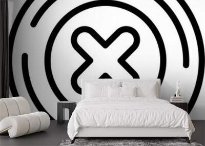 Cancel Icon Wall mural