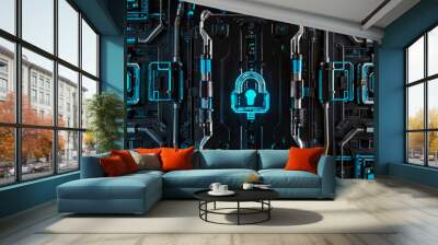 circuit board background Wall mural