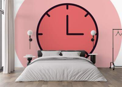 Clock Icon Wall mural