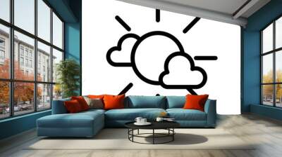 cloudy icon vector design template Wall mural