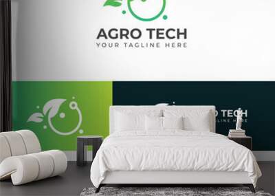 Creative Agro tech logo design Wall mural