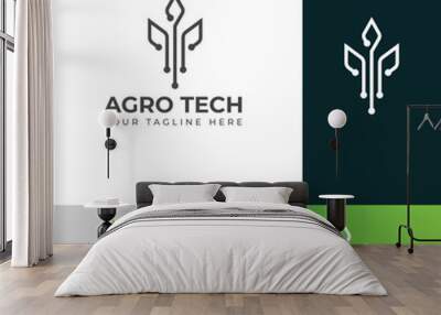 Creative Agro tech logo design Wall mural