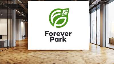 creative letter f and p for park logo design template Wall mural