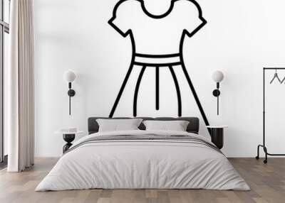 Dress icon vector on trendy design Wall mural