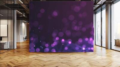 Dynamic technology background showcasing purple and cyan dots connected in a detailed plexus network Wall mural