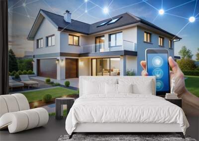 Exploring the Future of Smart Homes: Artificial Intelligence Revolutionizing Home Automation Wall mural