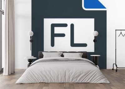 FLA File Format Icon Design Wall mural