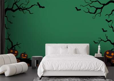 halloween background with pumpkin Wall mural