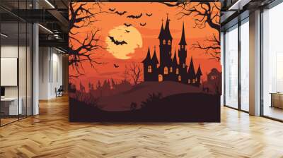 Halloween theme background Wall mural