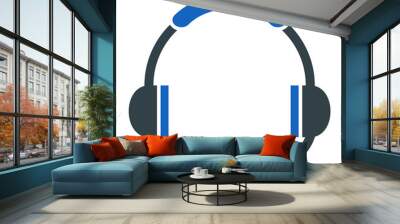 Headphones Icon Design Wall mural