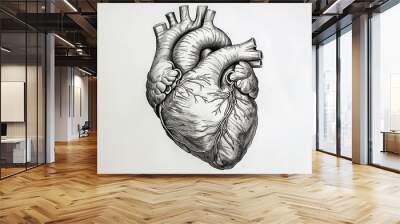 human heart anatomy Wall mural