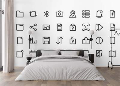 icon set of computer user interface Wall mural