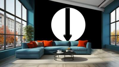 illustration of a symbol in black background Wall mural