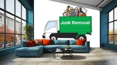 Junk Removal Truck Wall mural