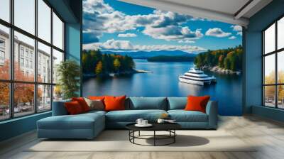 Lake Winnipesaukee is the largest lake in the U.S. state of New Hampshire, located in the Lakes Region Wall mural