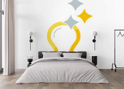 Lamp inspired logo design vector Wall mural