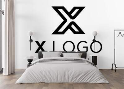 Logo about X letter on a white background. created using the CorelDraw application. Wall mural