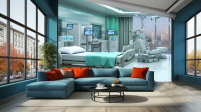 Modern Hospital Room with a View Wall mural