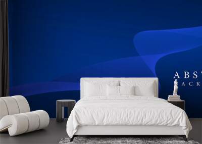 background abstract blue vector line modern wave Wall mural