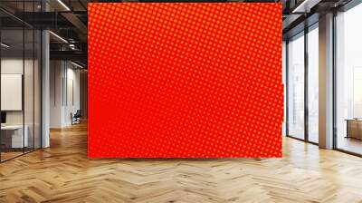 Dots halftone orange color pattern gradient texture with technology digital background. Dots pop art comics with summer background. Wall mural