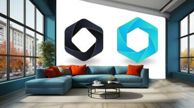 luxury vector gradation premium polygon logo Wall mural