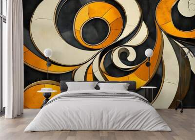 abstract background with circles Wall mural