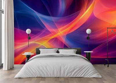 abstract background with waves Wall mural