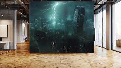 abstract city skyline Wall mural