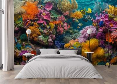 coral reef in sea Wall mural