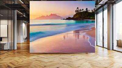 Pacific sunrise at Lanikai beach Wall mural