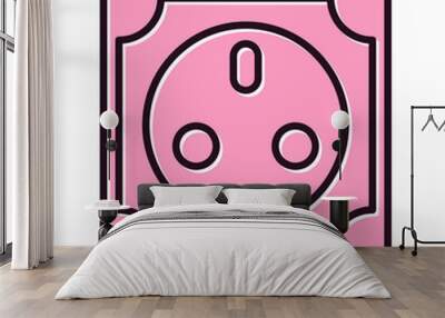 Power socket Icon Wall mural