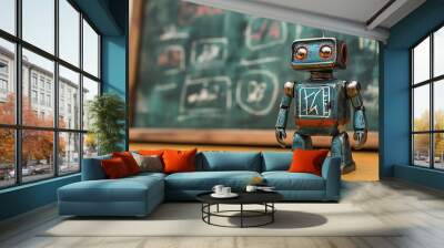 robot in class room Wall mural