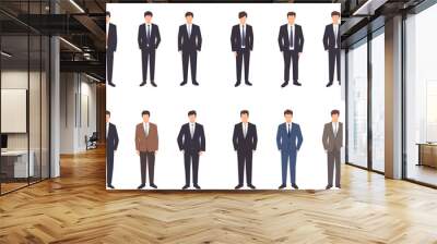 Set of business man vectors Wall mural