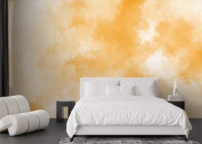 abstract  orange Grungy ink effect bright yellow and orange color shades watercolor background. watercolor background concept for banner,  Multicolored splashed watercolor background with stains.	
 Wall mural