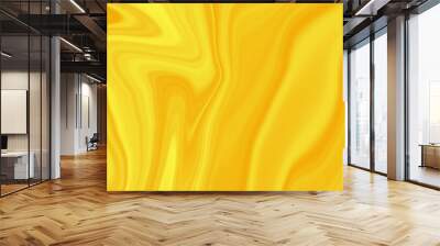 fabric texture of yellow color with swirl marble effect, Modern yellow or orange background with wavy lines, Stylist yellow texture with space for any text or design. Wall mural