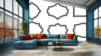 Set of ten boarders and frames silhouette, vector illustration of decorative frames and boarders Wall mural