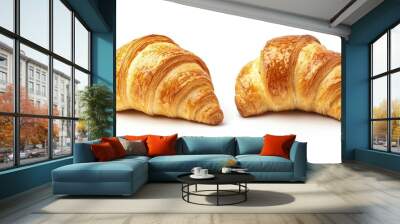 Two Freshly Baked Croissants Wall mural