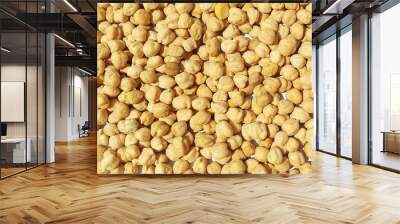 White Chickpeas Background - Top View of white chickpeas Wall mural