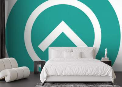 Up Chevron Icon Design Wall mural