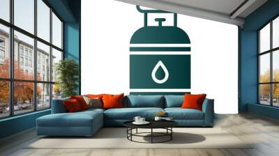 Gas Cylinder Glyph Gradient Vector Icon Design Wall mural