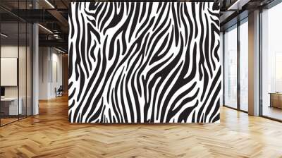 Vector illustration of seamless zebra pattern Wall mural