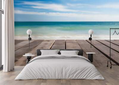 wooden pier and sea Wall mural