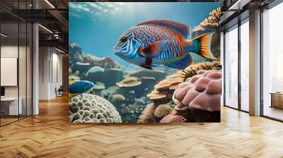 fish in aquarium Wall mural